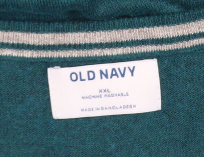 Mens UK Size 2XL Old Navy Green Pullover Jumper