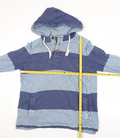 Mens UK Size M FatFace Blue Henley Hoodie