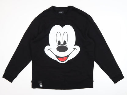 Womens UK Size L Bershka Black Pullover Sweatshirt