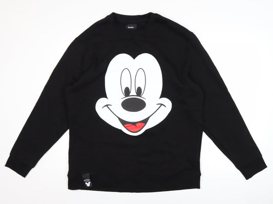 Womens UK Size L Bershka Black Pullover Sweatshirt