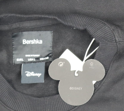 Womens UK Size L Bershka Black Pullover Sweatshirt