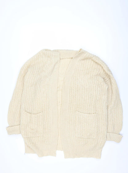 Womens UK Size M Brave Soul Beige Cardigan Jumper