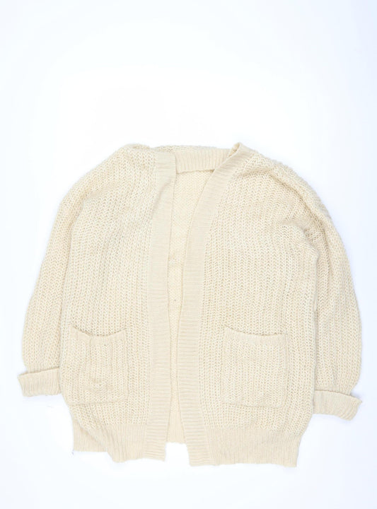 Womens UK Size M Brave Soul Beige Cardigan Jumper