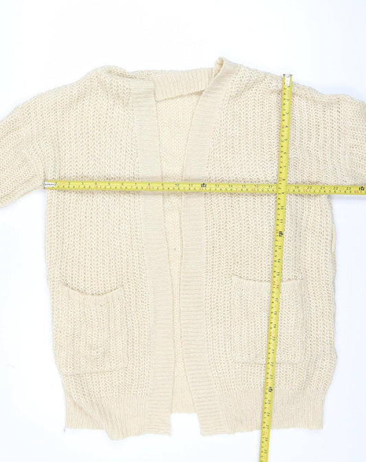 Womens UK Size M Brave Soul Beige Cardigan Jumper