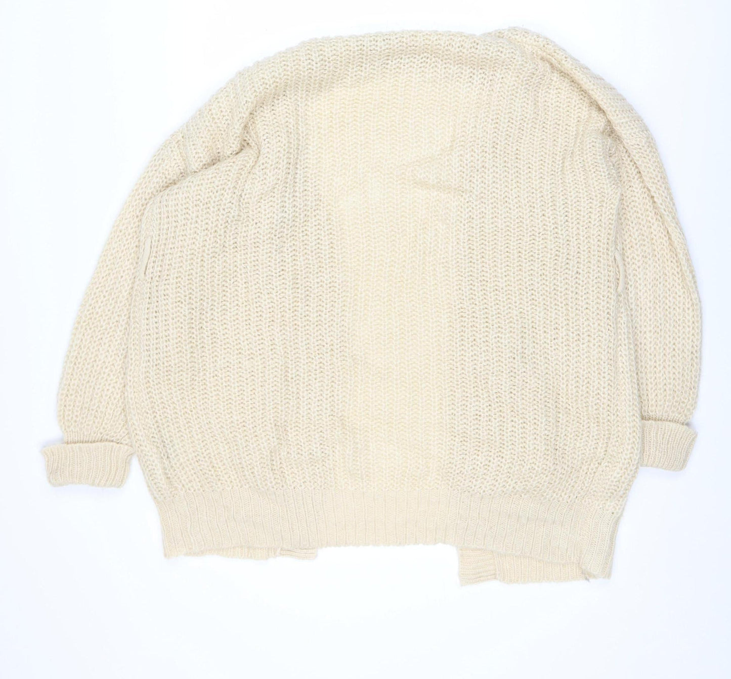 Womens UK Size M Brave Soul Beige Cardigan Jumper
