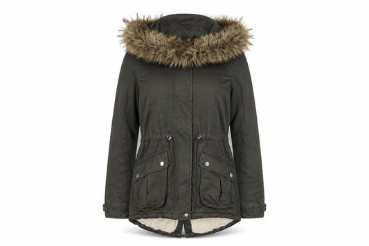 Womens UK Size 10 Divided Green Parka Coat
