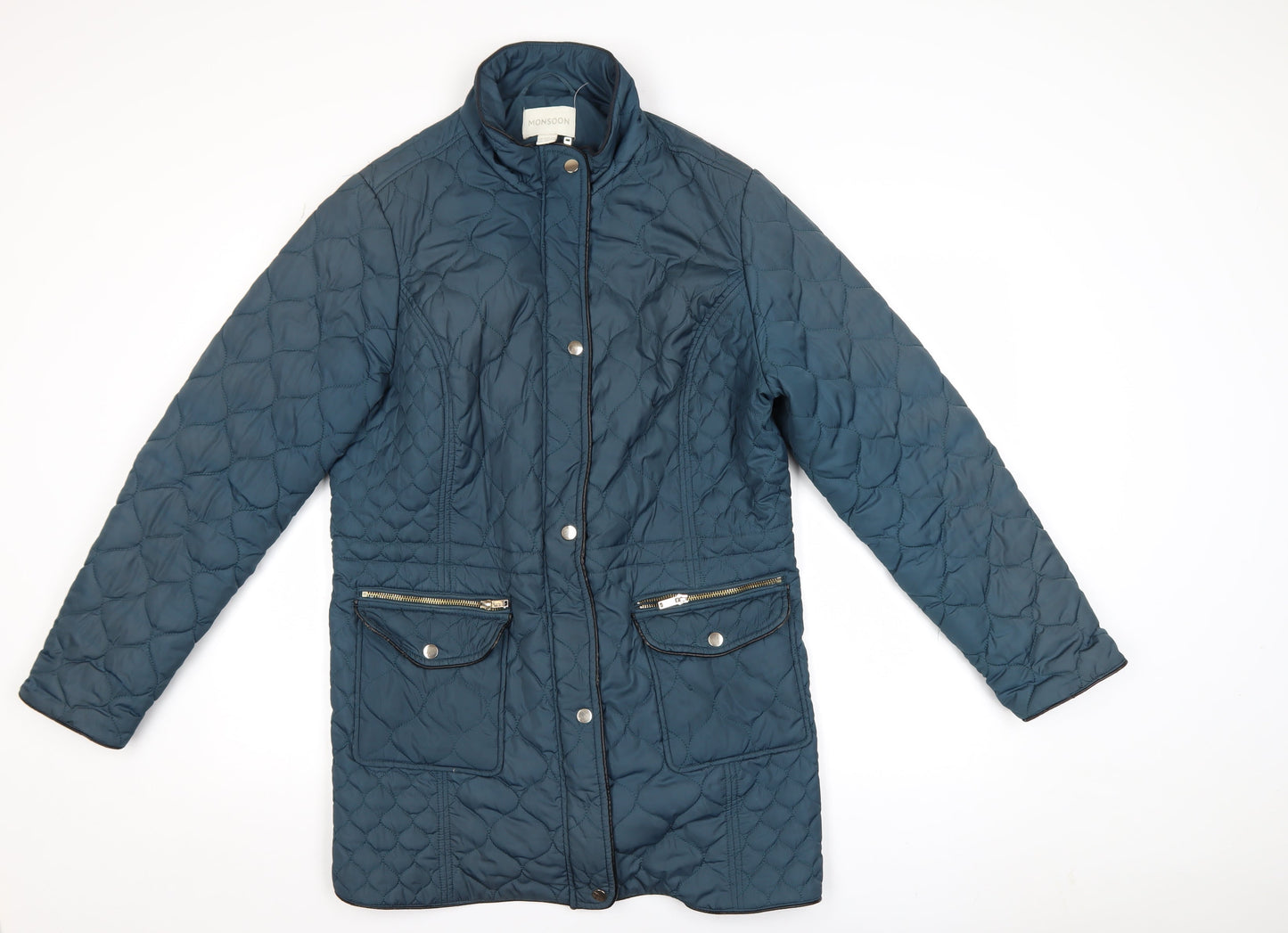 Womens UK Size 18 Monsoon Blue Quilted Coat