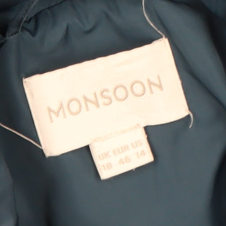Womens UK Size 18 Monsoon Blue Quilted Coat