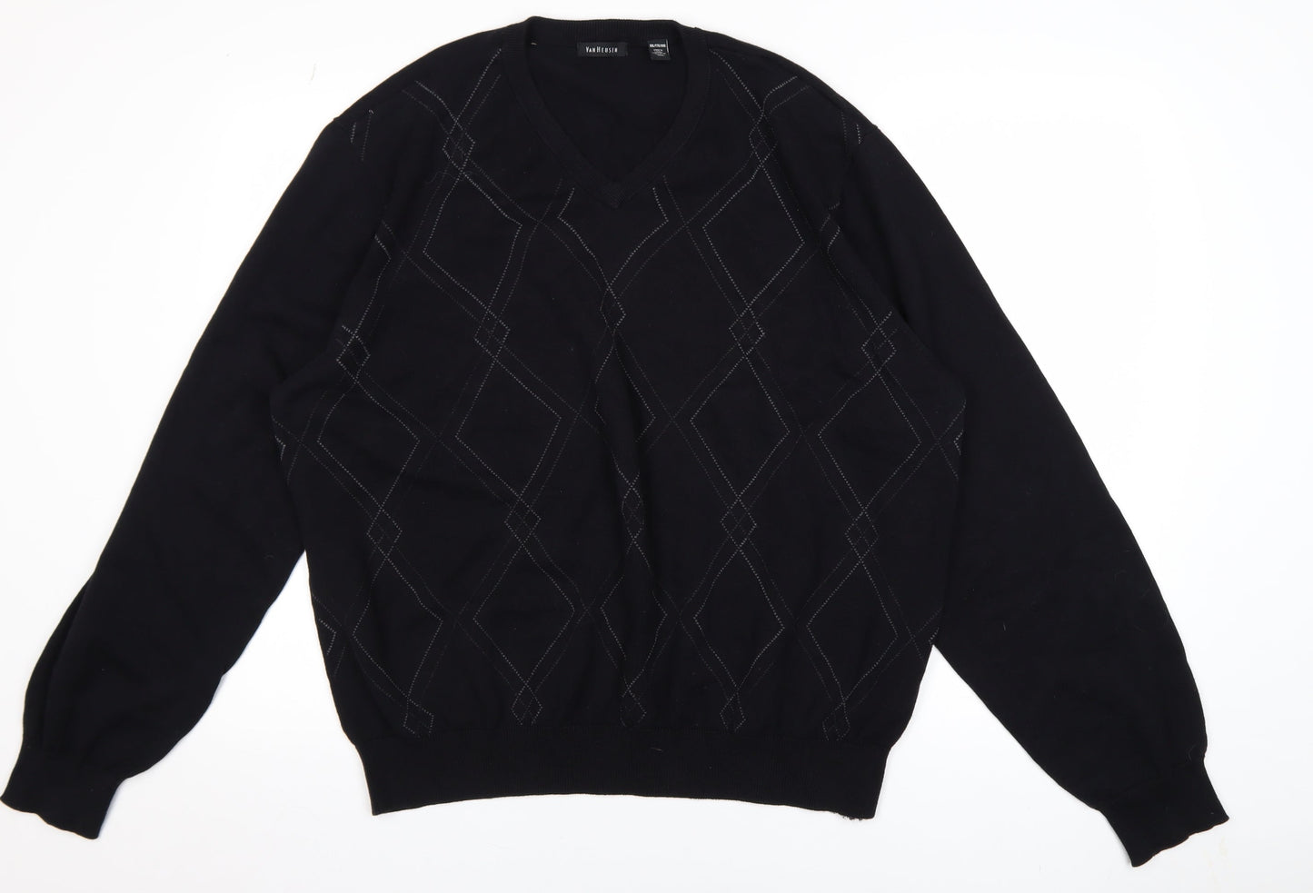 Mens UK Size 2XL Van Heusen Black Pullover Jumper