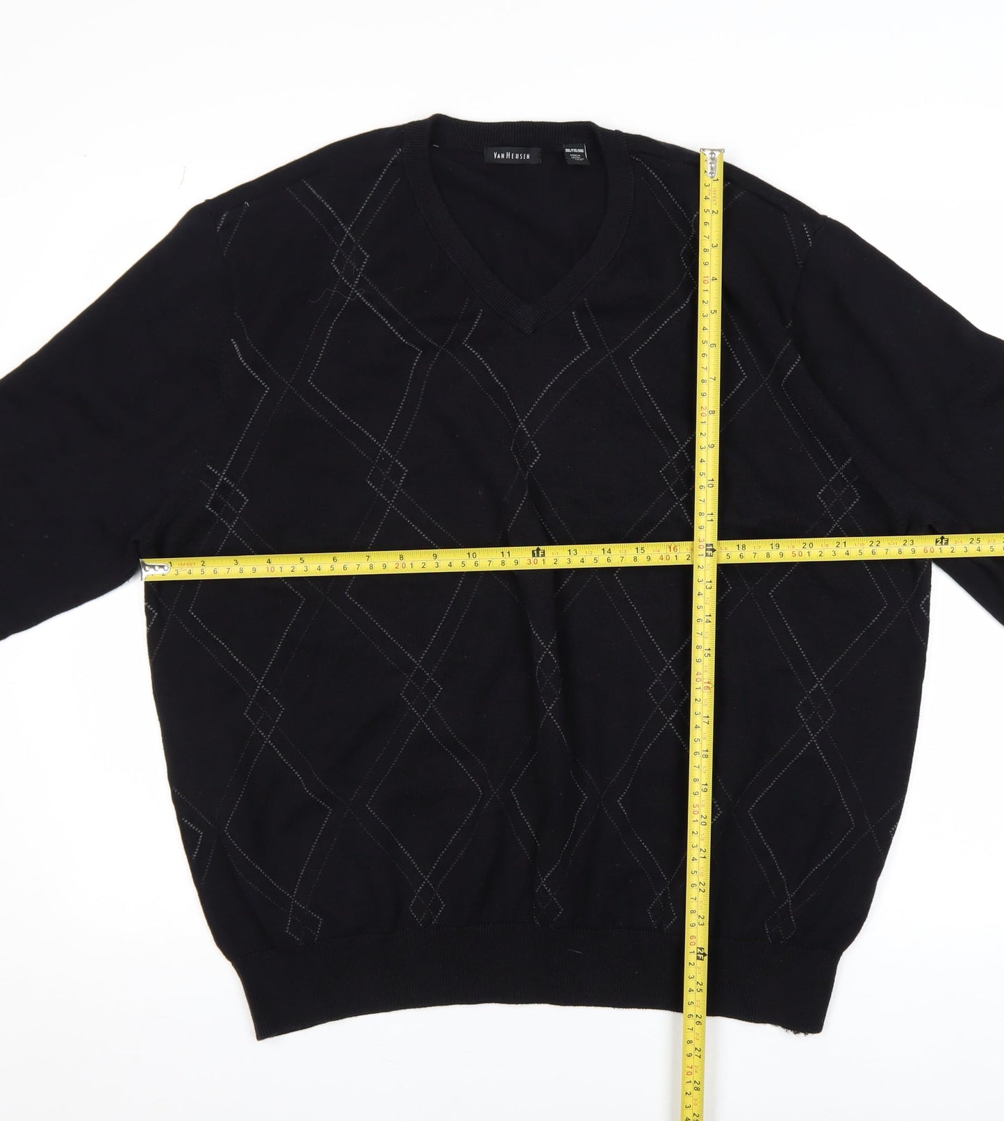 Mens UK Size 2XL Van Heusen Black Pullover Jumper