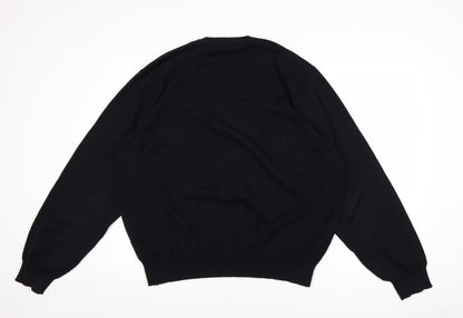 Mens UK Size 2XL Van Heusen Black Pullover Jumper