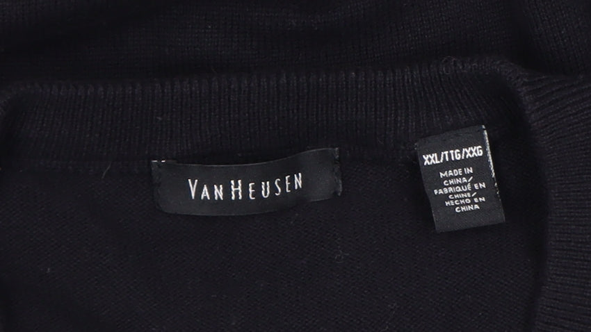 Mens UK Size 2XL Van Heusen Black Pullover Jumper
