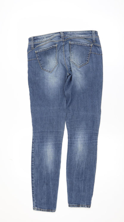 Womens UK Size 28 Benetton Slim Fit Skinny Blue Jeans