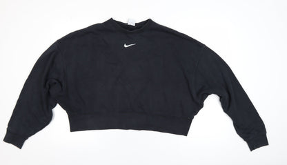 Womens UK Size S Nike Black Pullover Sweatshirt