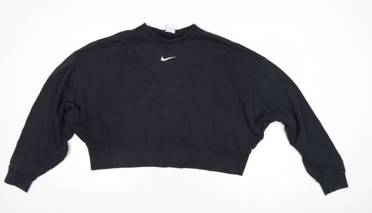 Womens UK Size S Nike Black Pullover Sweatshirt