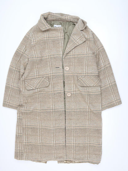 Womens UK Size 10 NA-KD Beige Overcoat