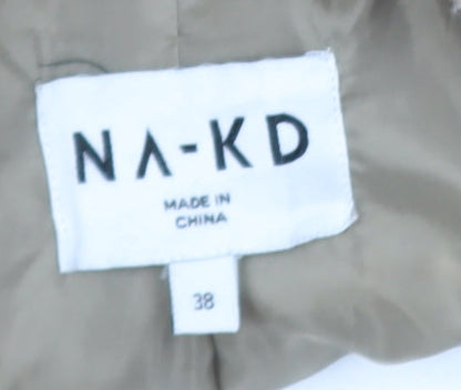 Womens UK Size 10 NA-KD Beige Overcoat