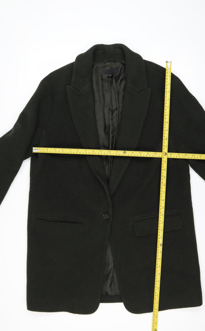 Womens UK Size L Uniqlo Black Overcoat