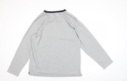 The White Company Men’s Grey Long Sleeve Crew Neck Top Size M