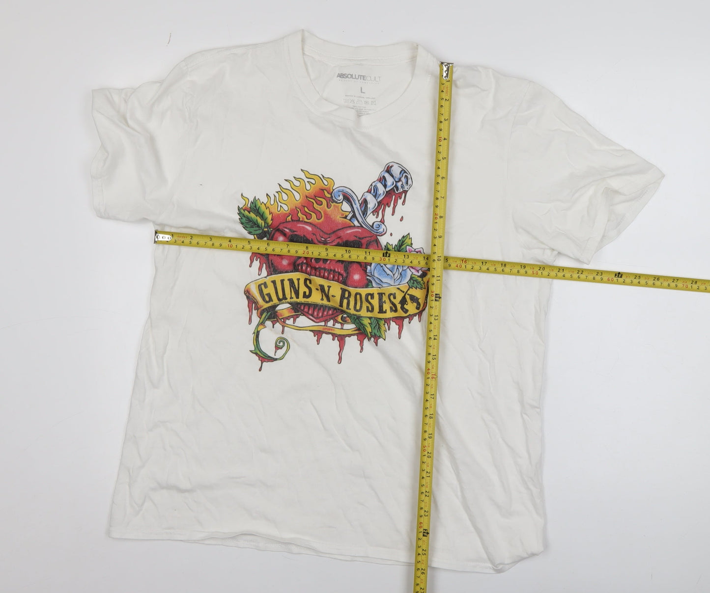 Mens UK Size L ABSOLUTE CULT White  T-Shirt