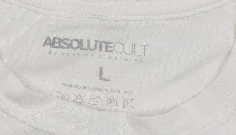 Mens UK Size L ABSOLUTE CULT White  T-Shirt