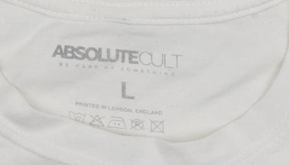 Mens UK Size L ABSOLUTE CULT White  T-Shirt
