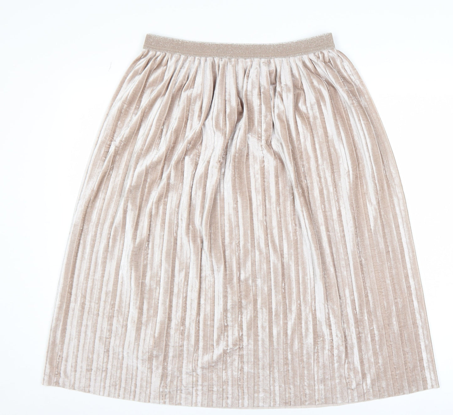 Womens UK Size 12 Marks and Spencer Pleated Velvet Skirt