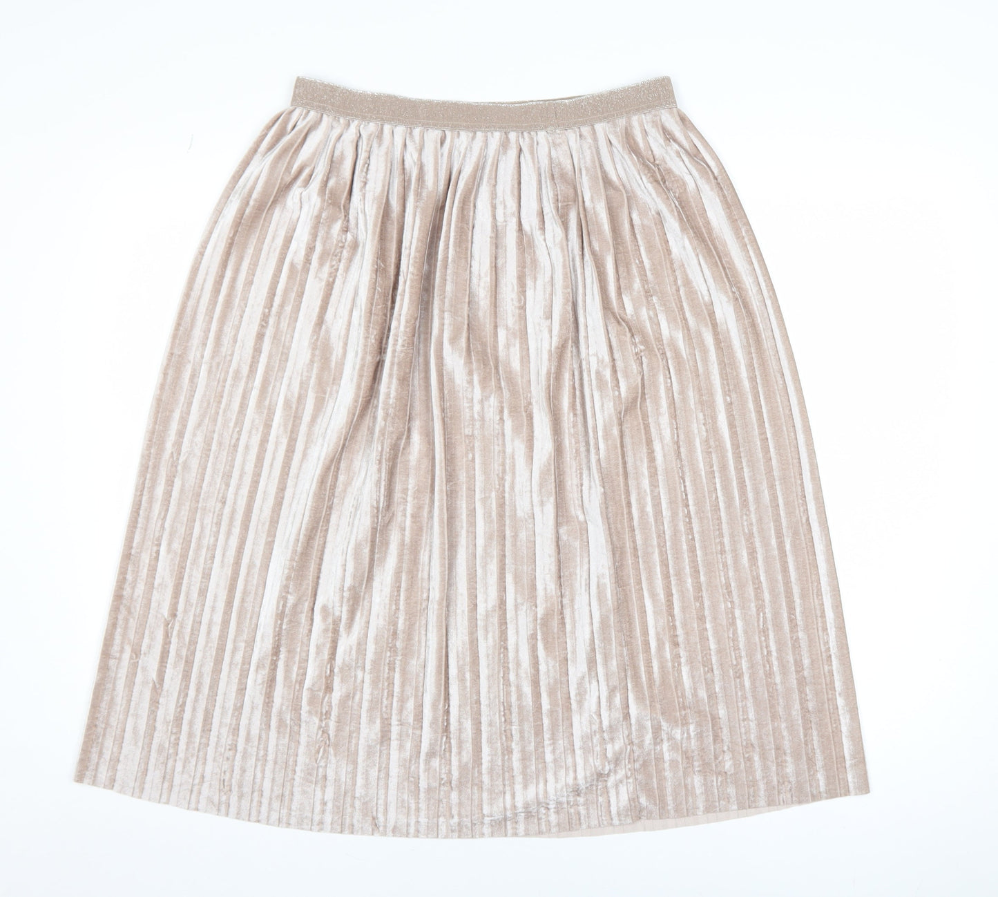 Womens UK Size 12 Marks and Spencer Pleated Velvet Skirt