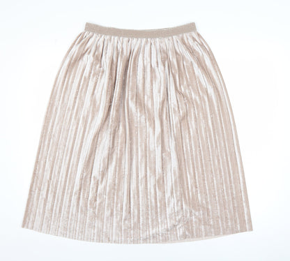 Womens UK Size 12 Marks and Spencer Pleated Velvet Skirt