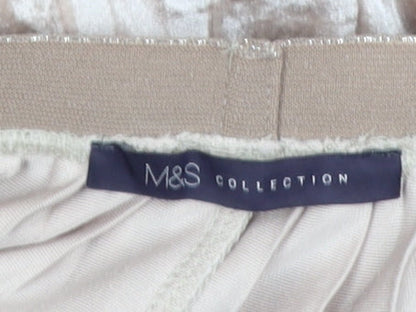 Womens UK Size 12 Marks and Spencer Pleated Velvet Skirt
