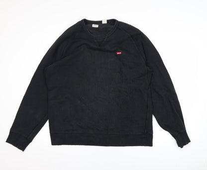 Mens UK Size L Levi's Black Pullover Sweatshirt