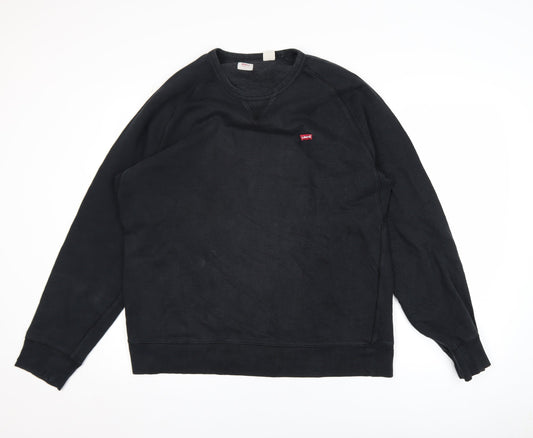 Mens UK Size L Levi's Black Pullover Sweatshirt