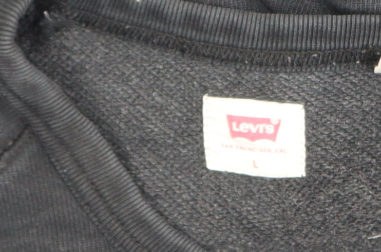 Mens UK Size L Levi's Black Pullover Sweatshirt