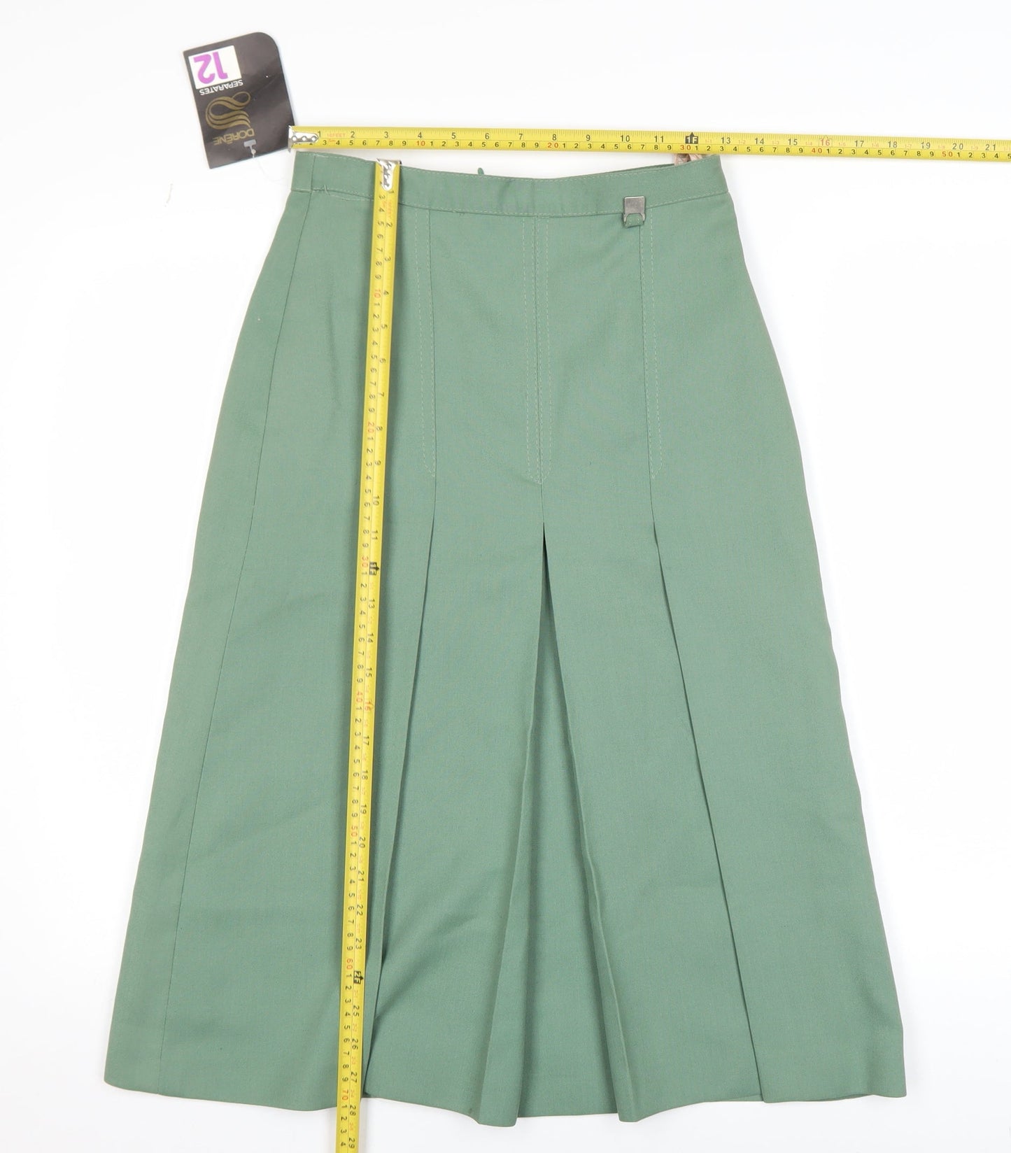 Womens UK Size 12 Dorene Pleated Twill Skirt