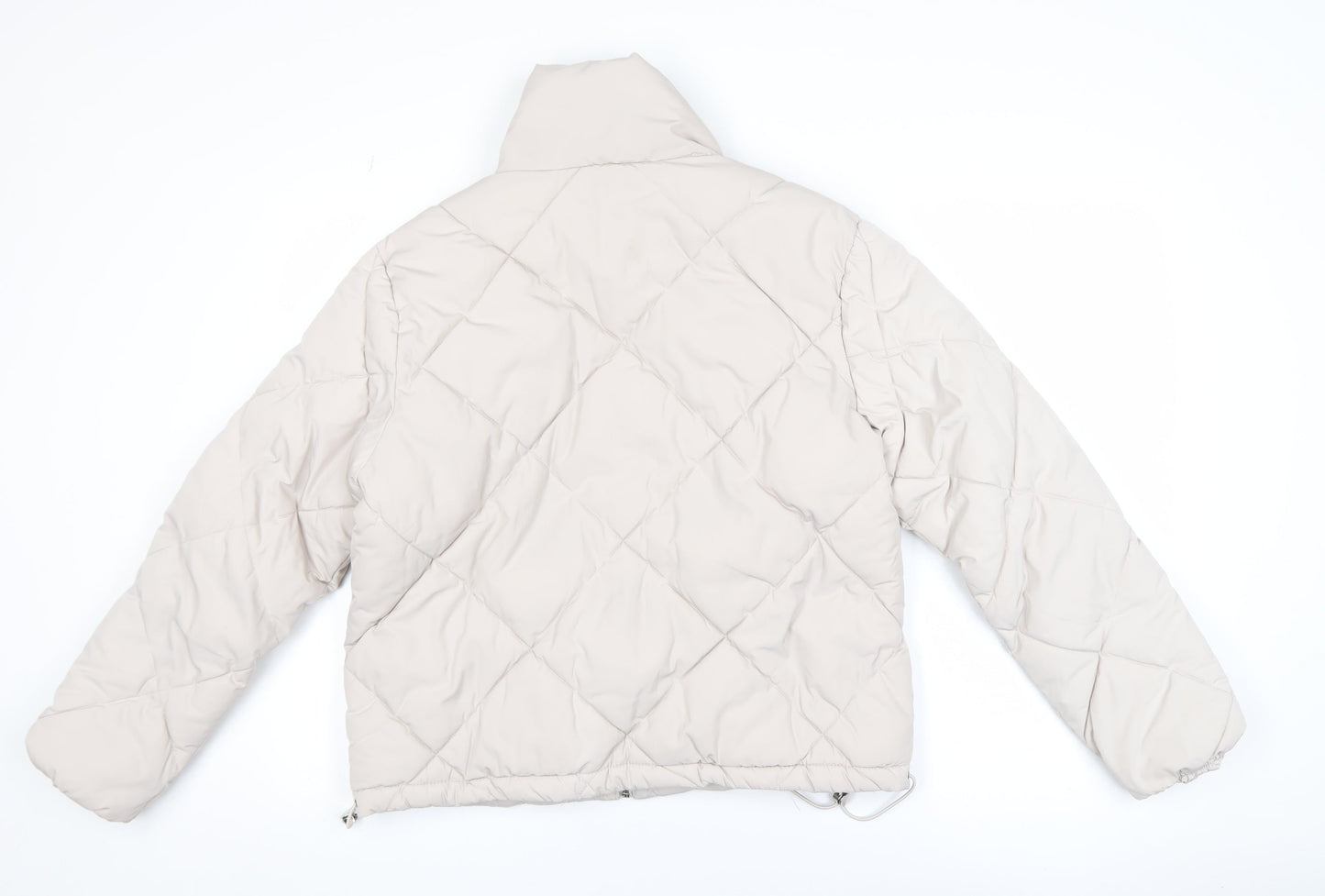 Womens UK Size XS H&M Beige Puffer Jacket