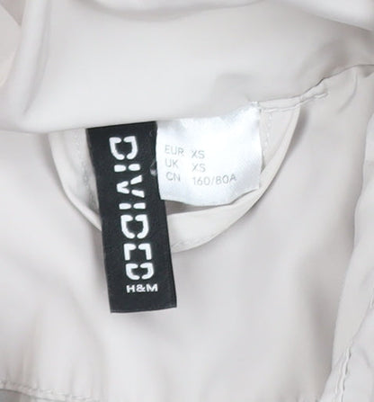 Womens UK Size XS H&M Beige Puffer Jacket