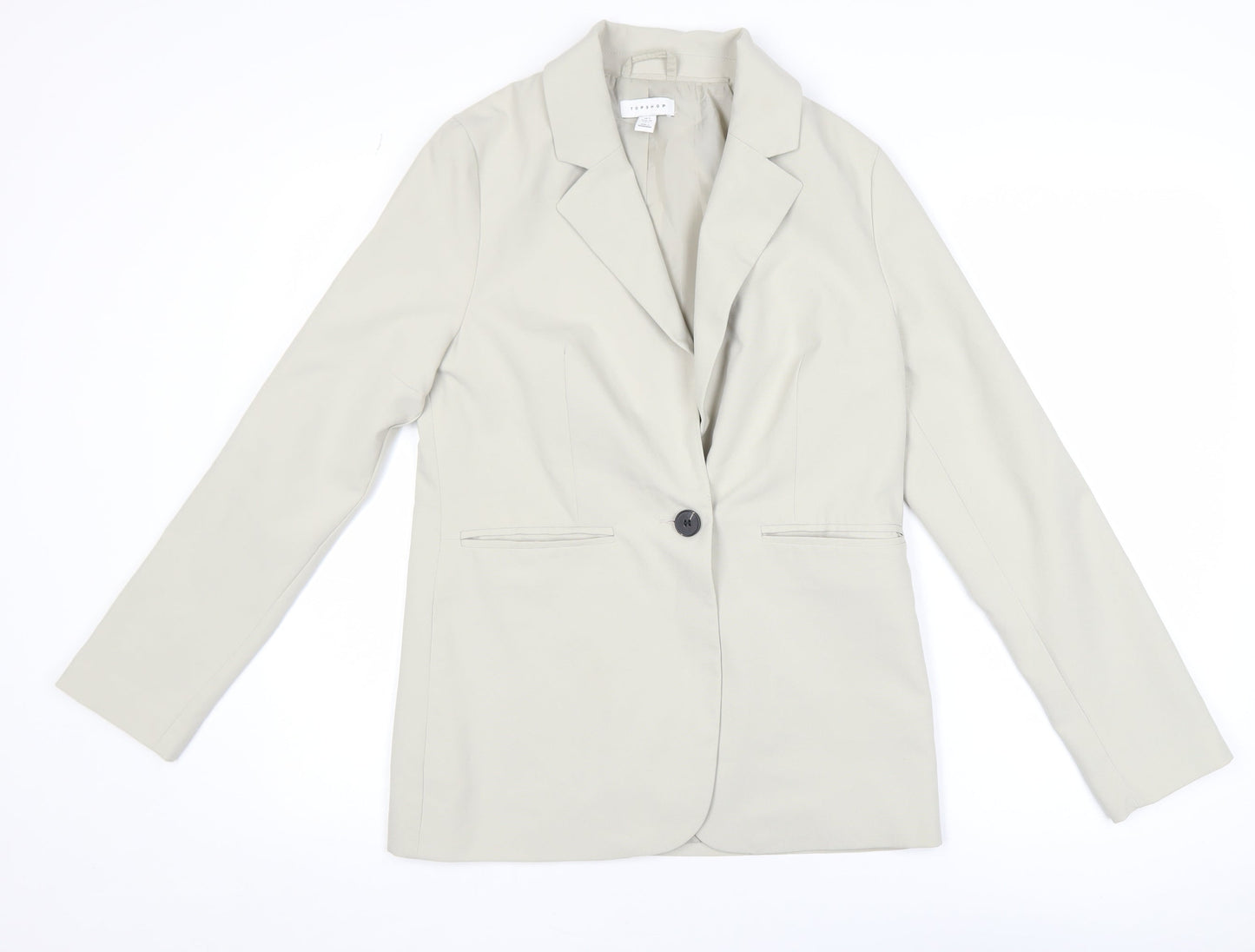 Womens UK Size 6 Topshop Regular Beige Blazer