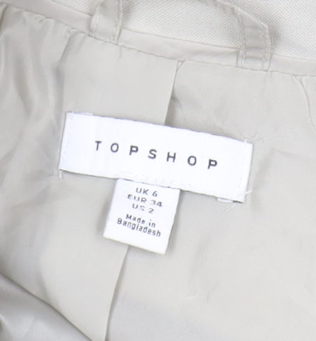 Womens UK Size 6 Topshop Regular Beige Blazer