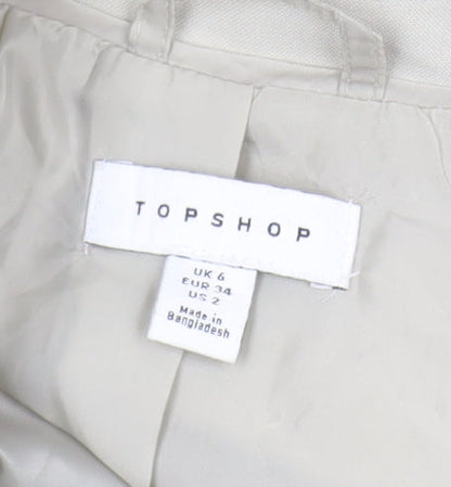 Womens UK Size 6 Topshop Regular Beige Blazer