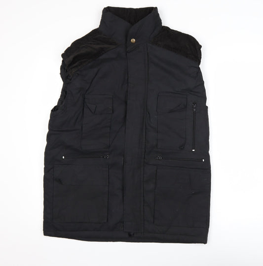 Mens UK Size M JS Outer Wear Black Bodywarmer