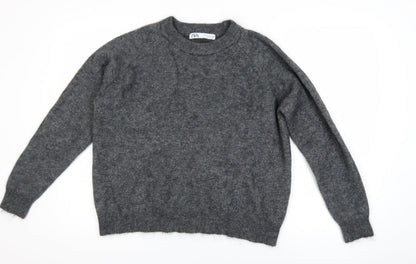 Womens UK Size L Zara Grey Pullover Jumper