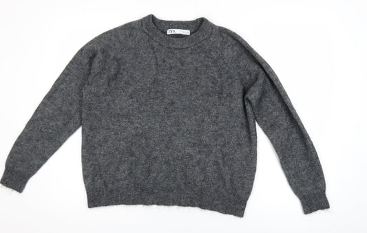 Womens UK Size L Zara Grey Pullover Jumper