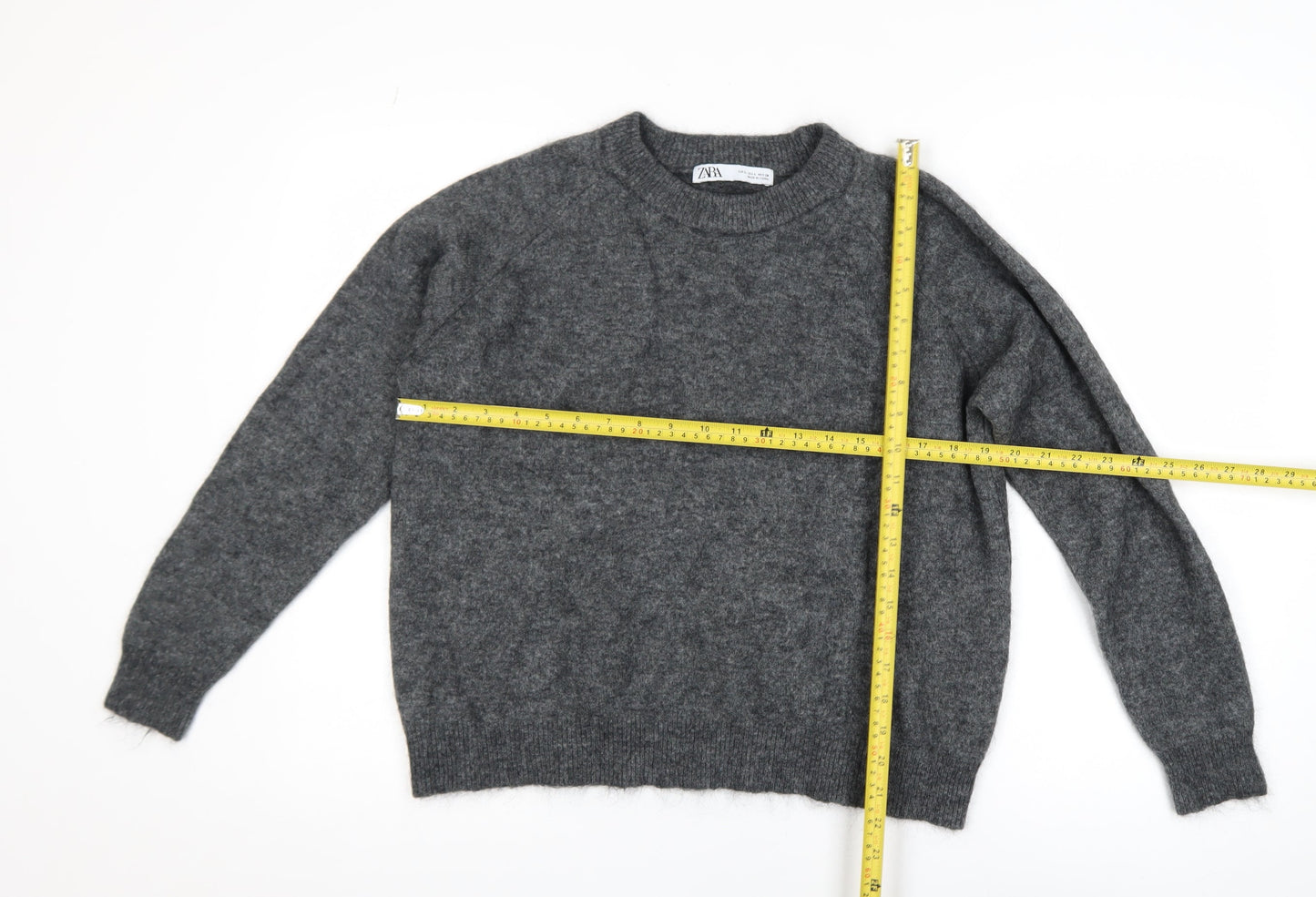 Womens UK Size L Zara Grey Pullover Jumper