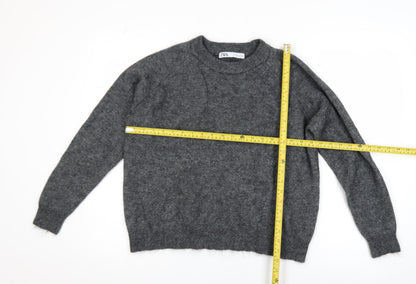 Womens UK Size L Zara Grey Pullover Jumper