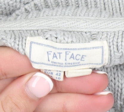 Womens UK Size 14 Fat Face Grey Pullover Jumper