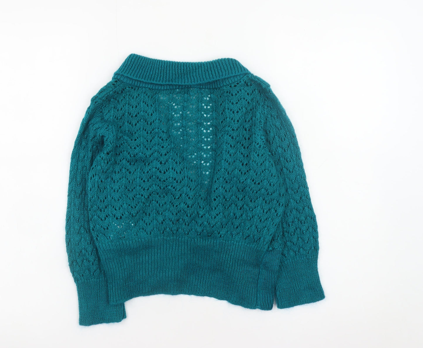 Etam Women’s Green Open Knit Mohair Blend Cardigan UK 10
