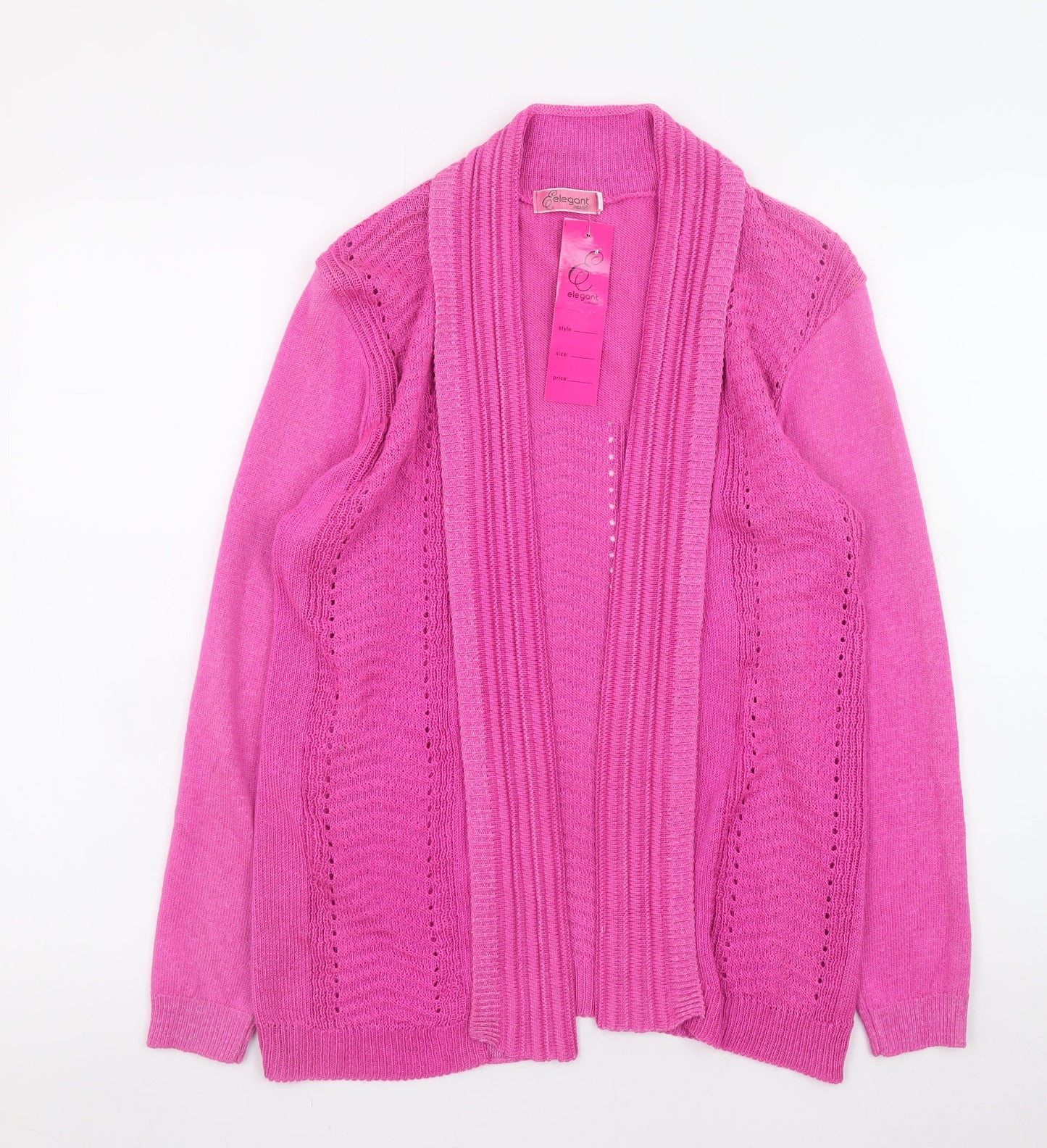 Womens UK Size S Elegant Pink Cardigan Jumper