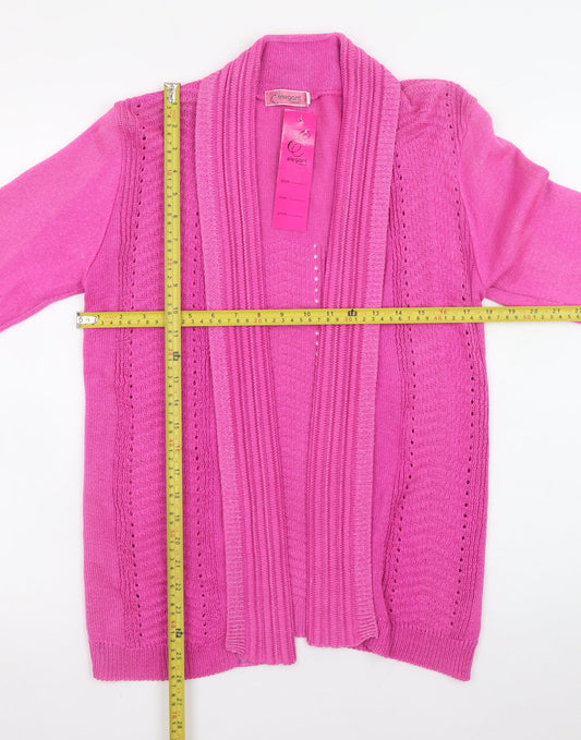 Womens UK Size S Elegant Pink Cardigan Jumper