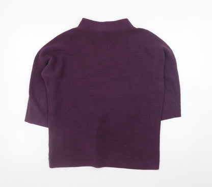 Womens UK Size M Lands' End Purple Pullover Jumper
