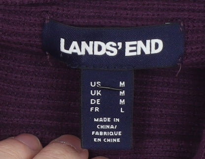 Womens UK Size M Lands' End Purple Pullover Jumper